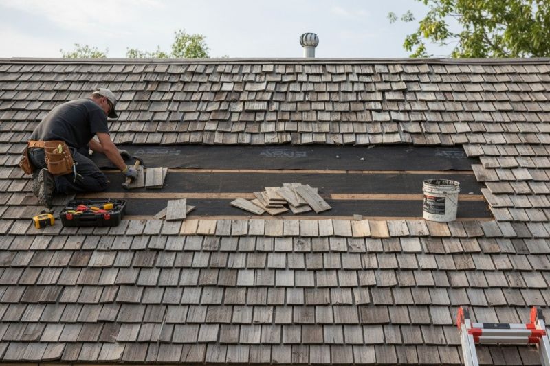 Wood Shingle Roof Repair