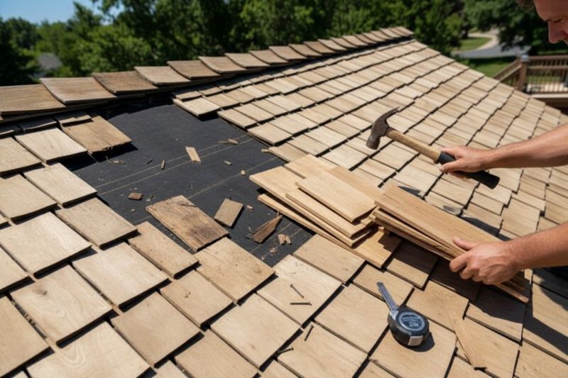 Wood Shingle Roof Repair